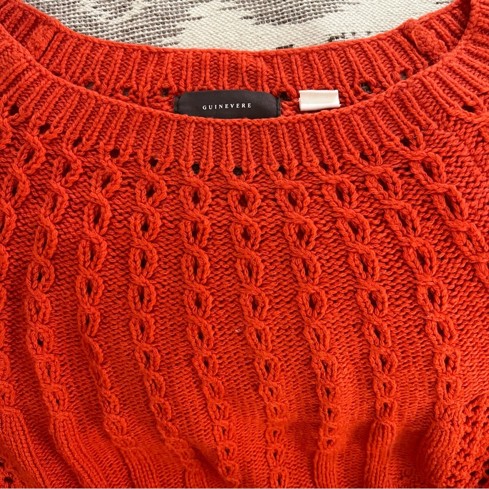 Like-New Orange Purlwise Pullover Sweater 🎃